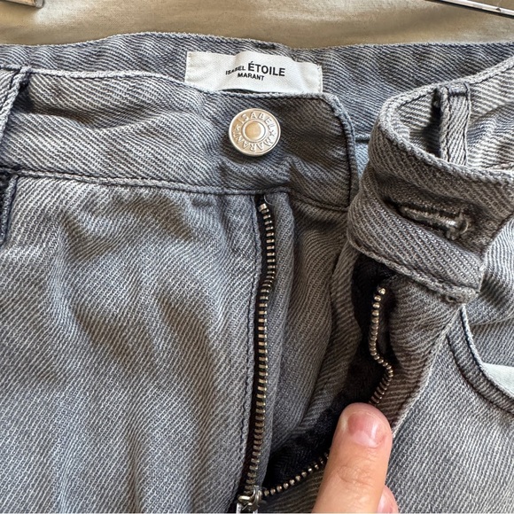 Isabel Marant Skirt Womens 40 Gray Etoile Denim A-line Mid-Length Slit Front - Picture 8 of 11